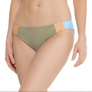 Prana Tulum Bikini Bottom Sweet Agave Color Block green orange blue